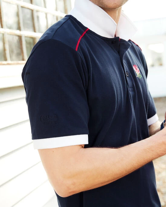 Short Sleeve England Classic Polo Shirt Navy - Image 3