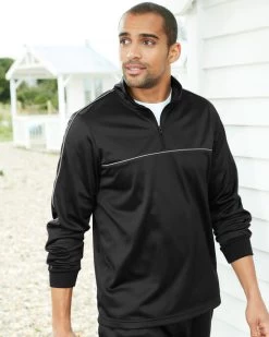 Half Zip Active Track Top Black