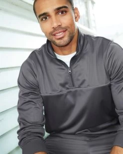 Half Zip Active Track Top Dark Steel