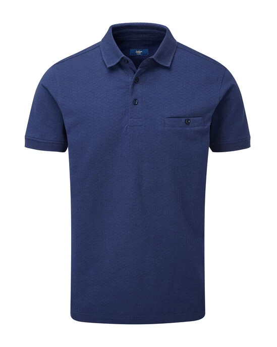 Luxury Polo Shirt Deep Blue - Image 7