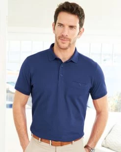 Luxury Polo Shirt Deep Blue