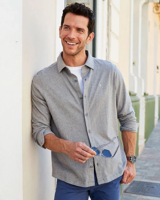 Cotton Jersey Shirt Frost Grey - Image 4