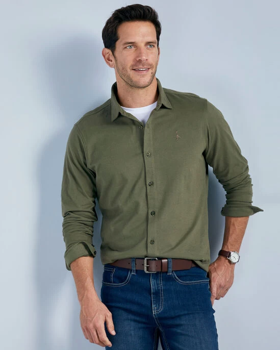 Cotton Jersey Shirt Khaki