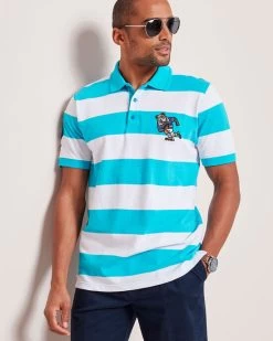 Short Sleeve Hooped Stripe Polo Shirt