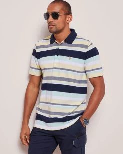 Guinness™ Short Sleeve Birdseye Stripe Polo Shirt