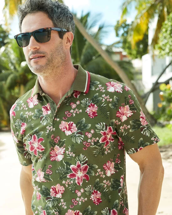 Short Sleeve Printed Polo Shirt Admiral - Image 6