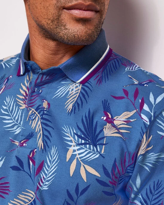 Short Sleeve Printed Polo Shirt Admiral - Image 9