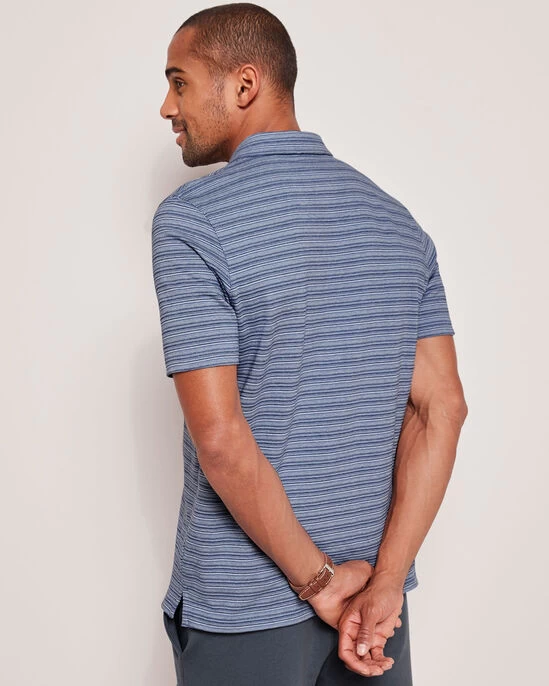 Resort Polo Shirt Oxford Blue - Image 3