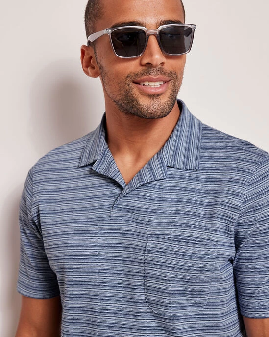 Resort Polo Shirt Oxford Blue - Image 4
