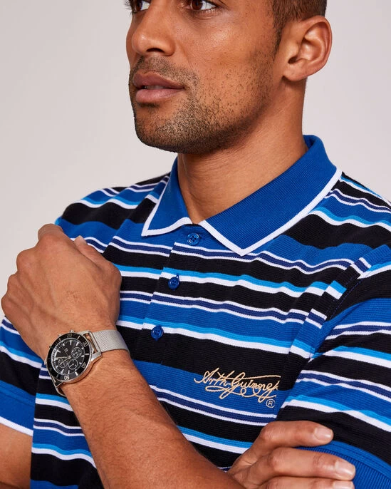 Guinness™ Short Sleeve Textured Stripe Polo Shirt - Image 3