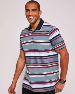 Signature Short Sleeve Variated Stripe Polo Shirt