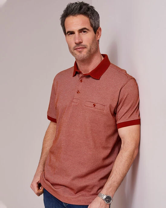 Luxury Polo Shirt Orange Rust