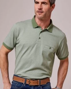 Luxury Polo Shirt Pale Sage