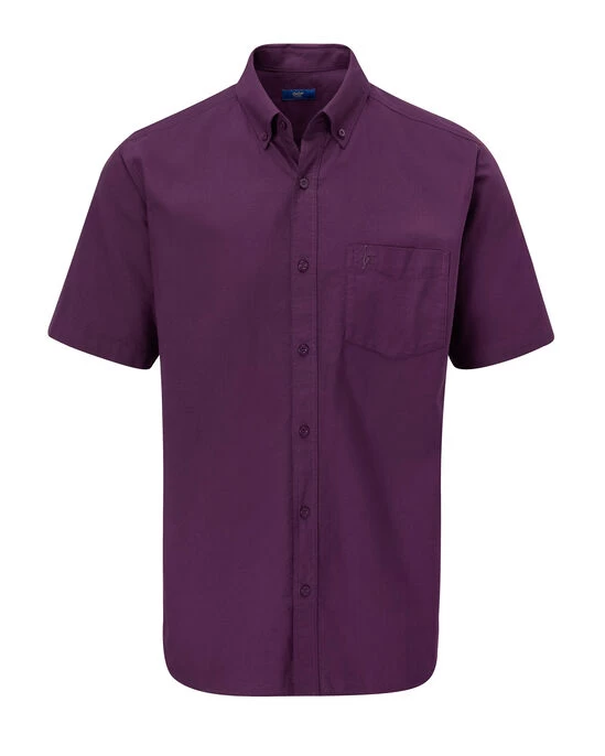 Short Sleeve Oxford Shirt Damson
