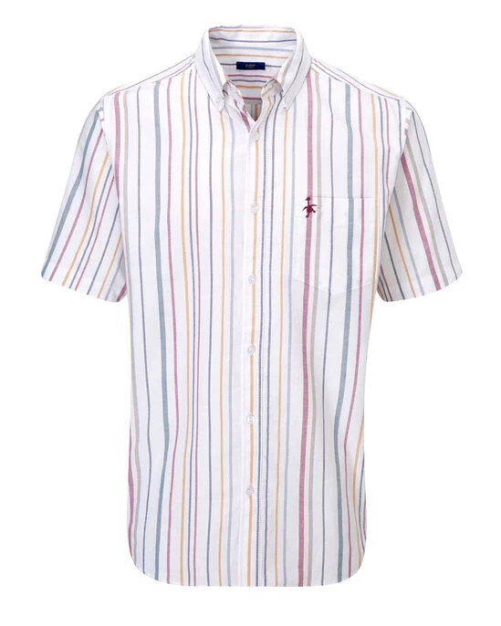 Short Sleeve Oxford Shirt Navy - Image 6