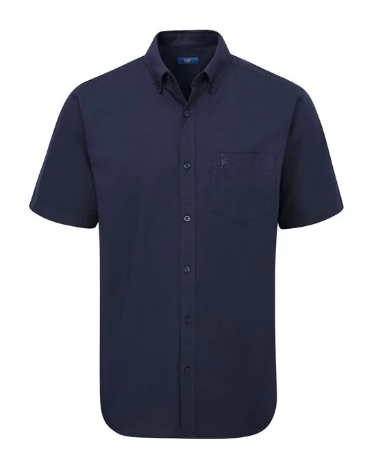 Short Sleeve Oxford Shirt Damson - Image 7