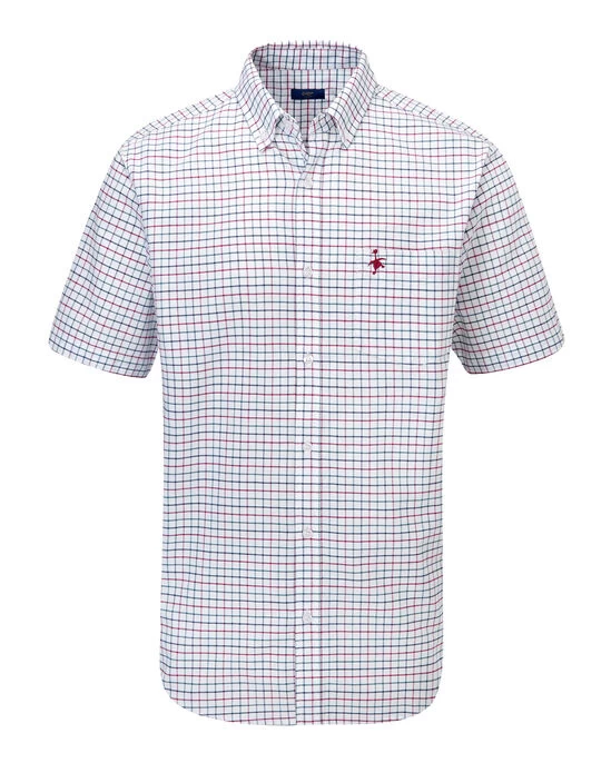 Short Sleeve Oxford Shirt Damson - Image 8