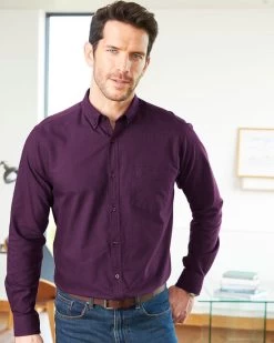 Long Sleeve Oxford Shirt Damson