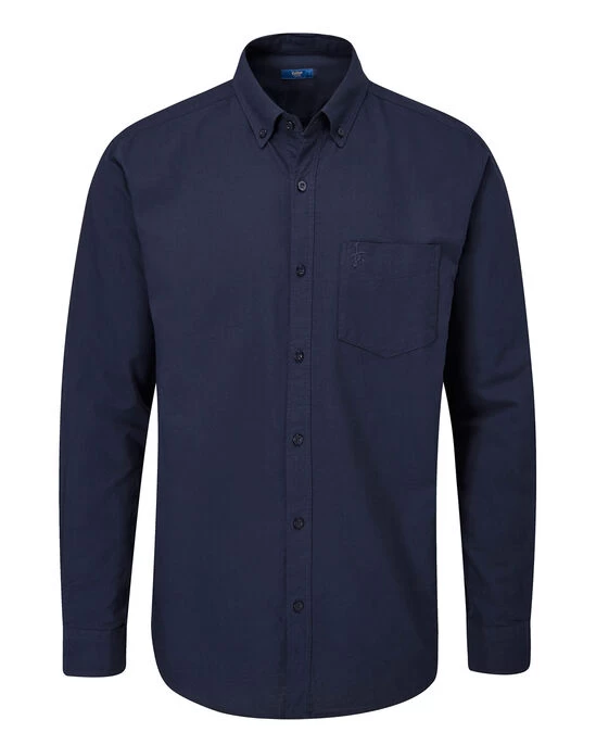 Long Sleeve Oxford Shirt Damson - Image 11
