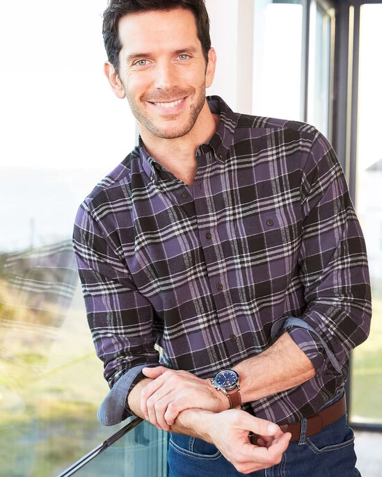 Flannel Check Shirt Evergreen - Image 4