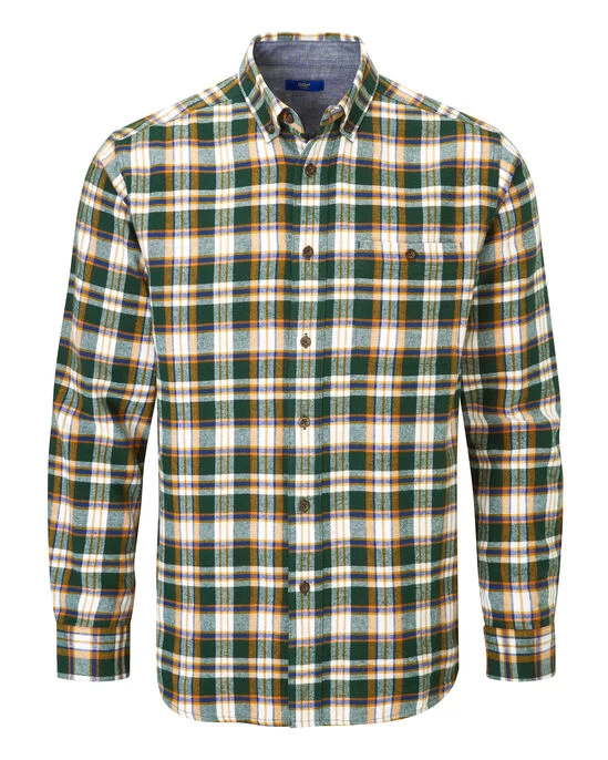 Flannel Check Shirt Evergreen - Image 2