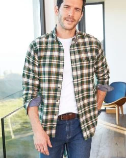 Flannel Check Shirt Evergreen