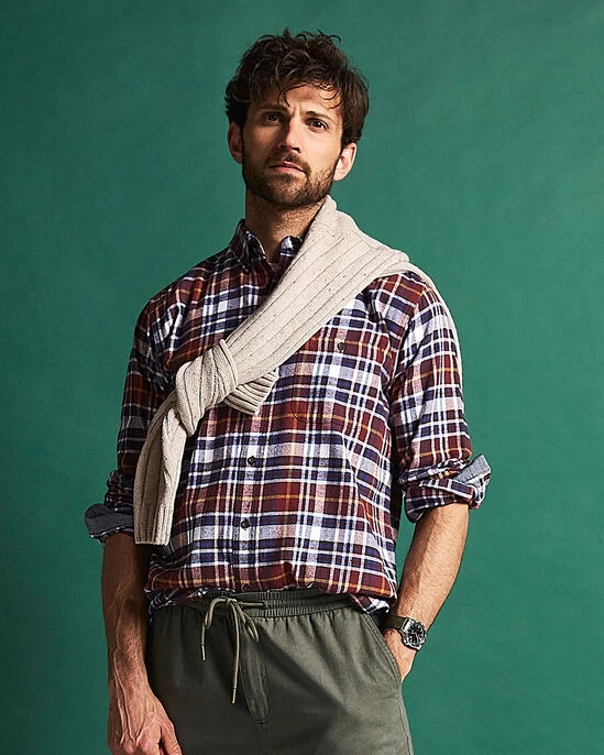 Flannel Check Shirt Evergreen - Image 3