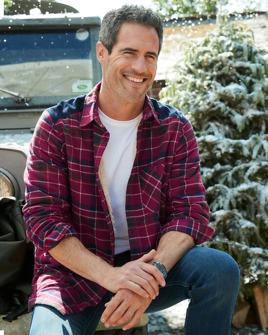 Fleece-Lined Shirt Light Olive - Image 6