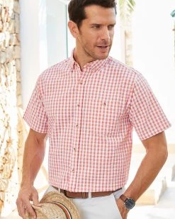 Classic Seersucker Shirt Apricot