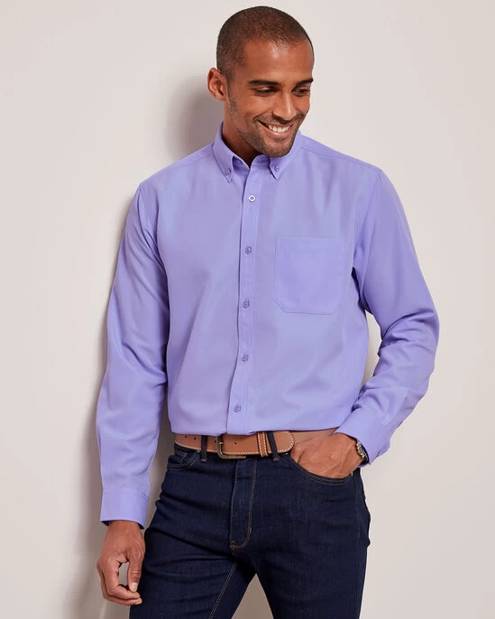 Long Sleeve Soft Touch Shirt Washed Green - Image 4