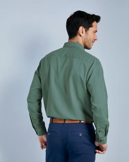 Long Sleeve Soft Touch Shirt Washed Green - Image 2