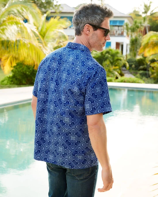 Short Sleeve Soft Touch Print Shirt Green Dusk - Image 5