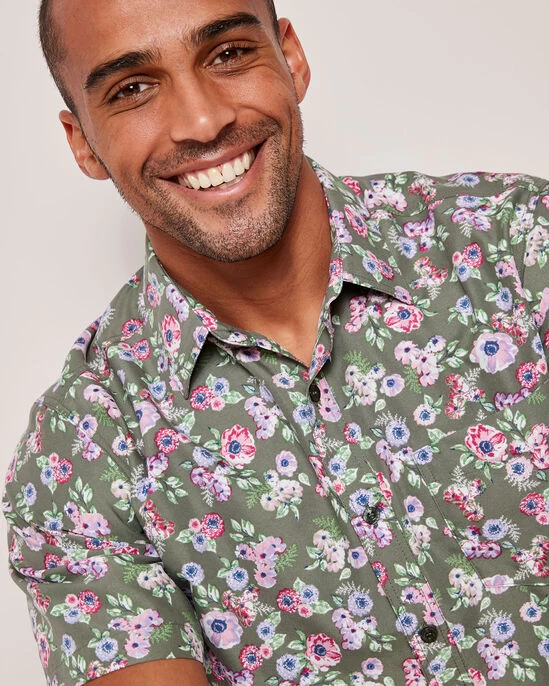 Short Sleeve Soft Touch Print Shirt Midnight - Image 14