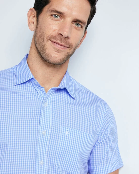 Easy-Care Classic Short Sleeve Shirt Ocean - Image 2