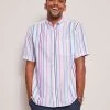 Short Sleeve Soft Touch Patterned Shirt White