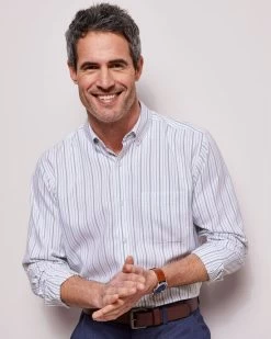 Long Sleeve Patterned Soft Touch Shirt White