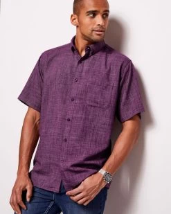 Short Sleeve Soft Touch Shirt Plum