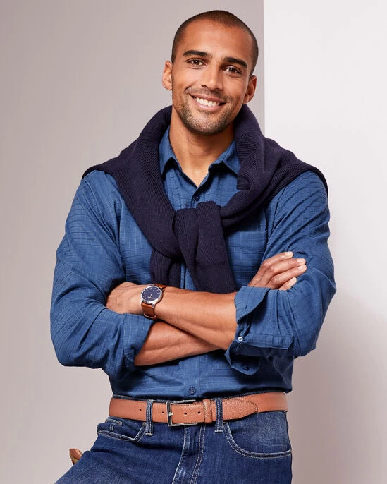 Long Sleeve Soft Touch Shirt Cornflower - Image 4