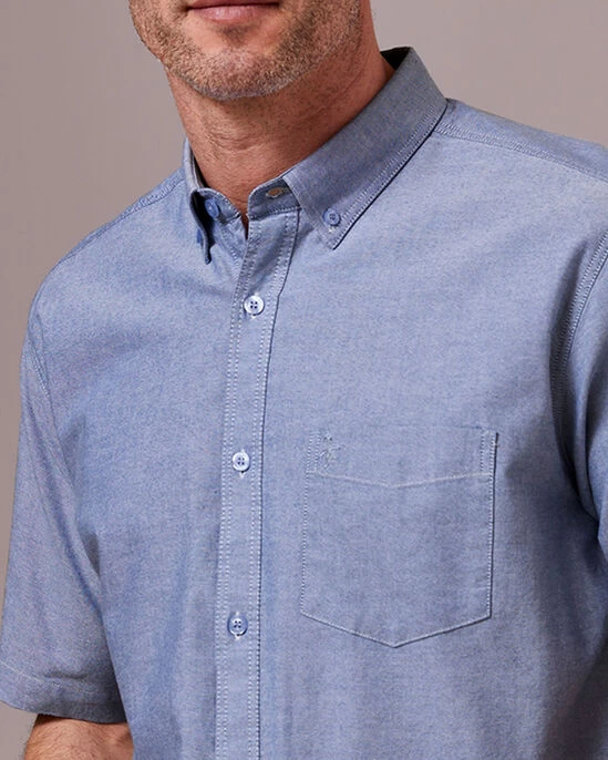 Short Sleeve Oxford Shirt Pale Lilac - Image 7