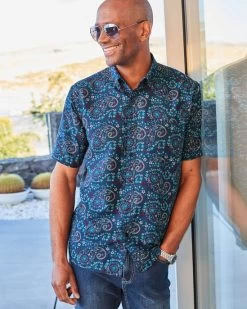 Short Sleeve Soft Touch Print Shirt Ink