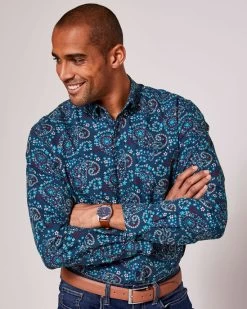 Long Sleeve Soft Touch Print Shirt Ink