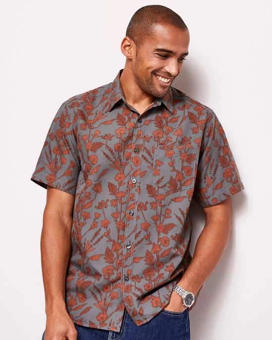 Short Sleeve Soft Touch Print Shirt Pistachio - Image 4