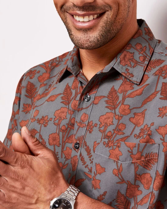 Short Sleeve Soft Touch Print Shirt Pistachio - Image 6