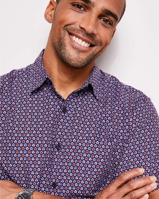 Short Sleeve Soft Touch Print Shirt Pistachio - Image 10