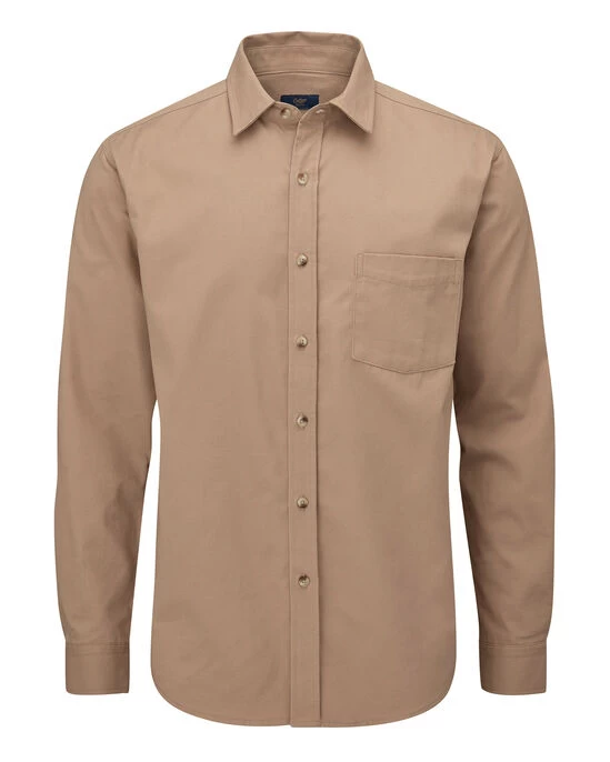 Long Sleeve Cotton Twill Shirt Night Sky - Image 8