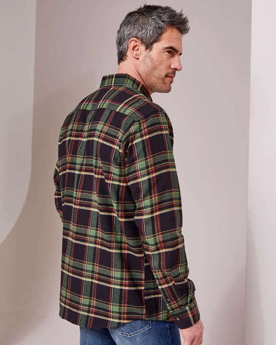 Flannel Check Shirt Black - Image 2