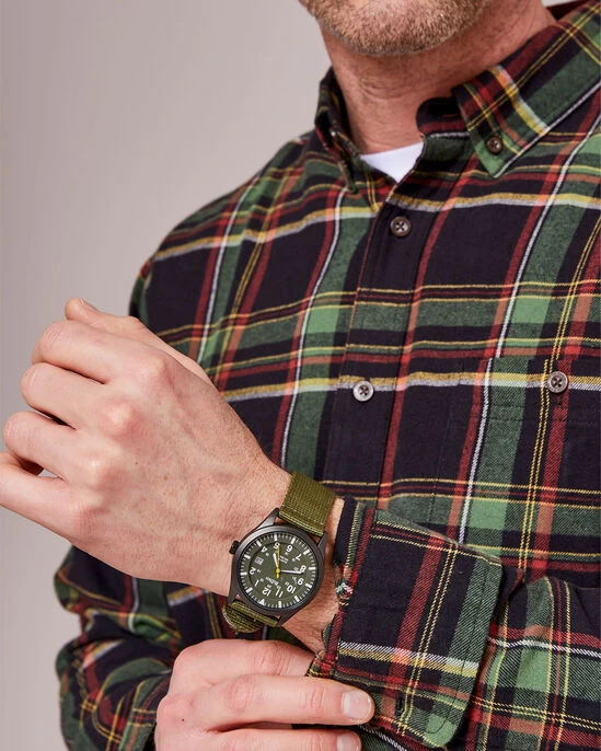 Flannel Check Shirt Merlot - Image 12