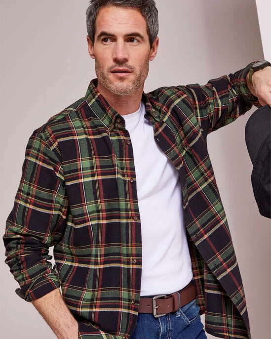 Flannel Check Shirt Merlot - Image 13