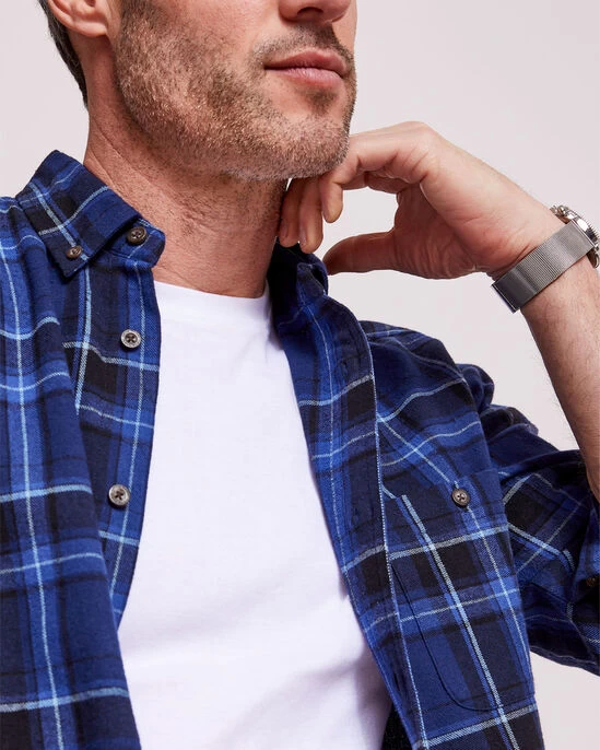 Flannel Check Shirt Merlot - Image 8