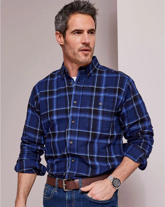 Flannel Check Shirt Black - Image 10
